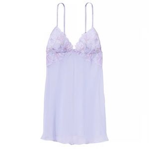 Victoria’s Secret - Lace Plunge Mini Slip in Icy Lavender